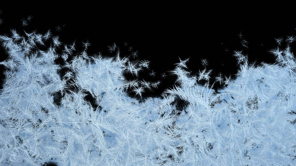 istock Frosted frame from Bottom to the Top. Frosted patterns on the glass. 1211651282