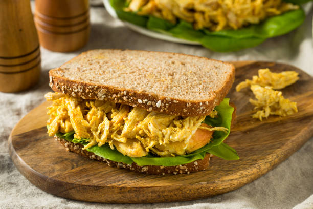 istock Homemade Curried Coronation Chicken with Lettuce 1211652332