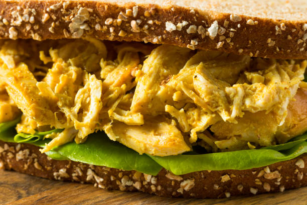 istock Homemade Curried Coronation Chicken with Lettuce 1211652587