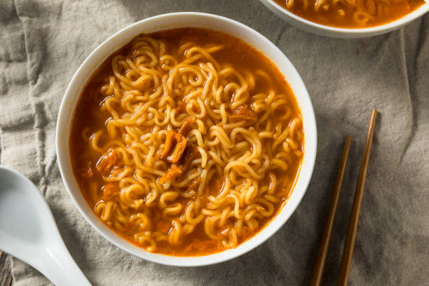 istock Spicy Instant Ramen Noodle Bowl 1211653672