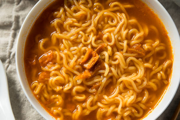 istock Spicy Instant Ramen Noodle Bowl 1211653957