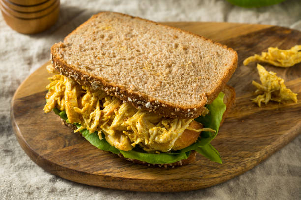 istock Homemade Curried Coronation Chicken with Lettuce 1211654595