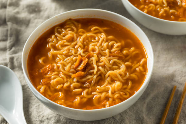 istock Spicy Instant Ramen Noodle Bowl 1211655031