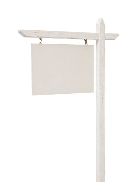 istock Blank Real Estate Sign on White 121166138