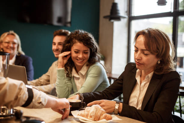 istock Businesswoman at coffee break 1211663018