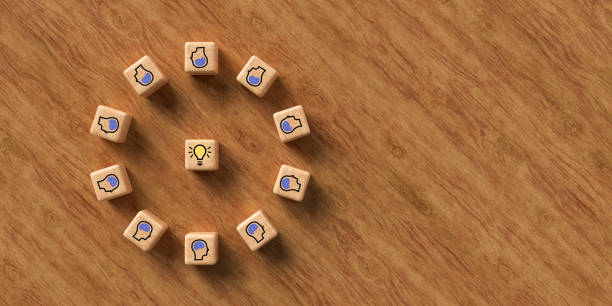 istock cubes showing a brainstorming session - 3d rendered illustration 1211664718