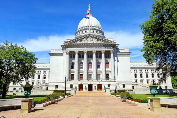 kapitol stanu wisconsin - wisconsin state capitol zdjęcia i obrazy z banku zdjęć