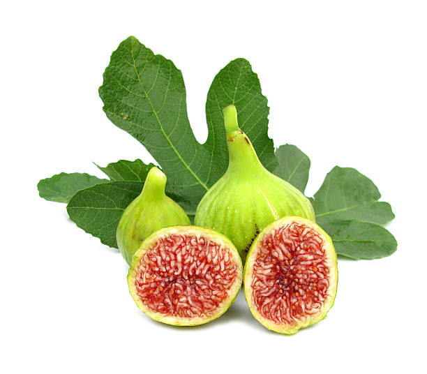 istock Fig ripe red with green leaves 121166609
