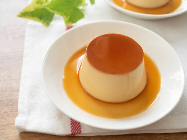 istock Delicious homemade creme caramel dessert 1211669114