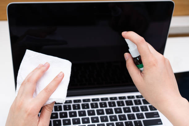 istock Asian women clean office electronic equipment 1211670529