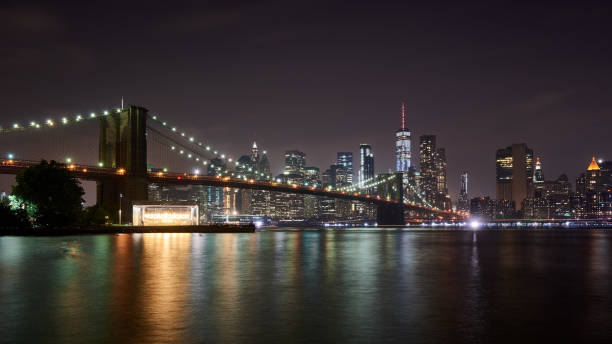 istock Brooklyn Bridge - New York Skyline at Night 1211670581