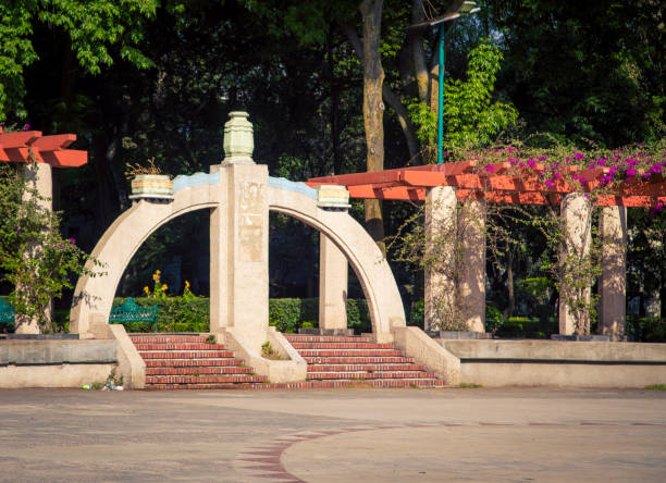istock stone symbol in a park in Mexico city 1211670686