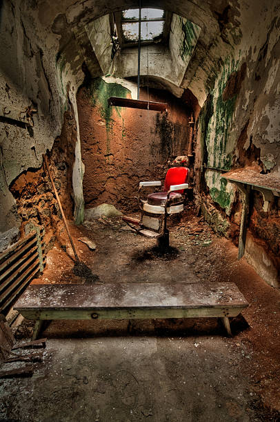 istock Old abandoned barber chair 121167374