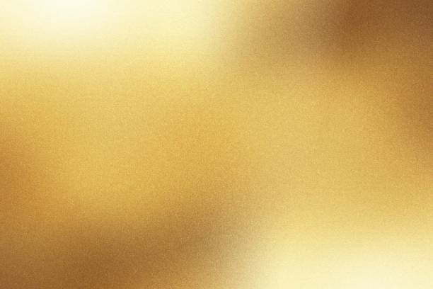 Light Shining Down On Gold Foil Metal Wall With Copy Space Abstract  Background Stock Photo - Download Image Now - Istock