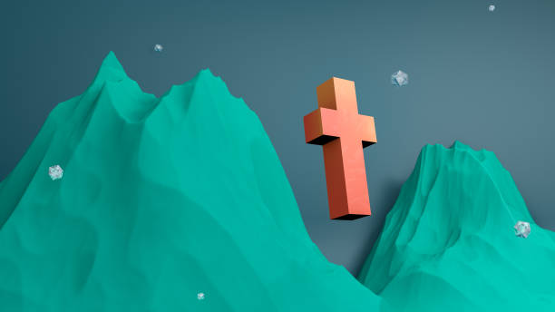 Abstract 3d illustration for Easter or another Christian holiday.