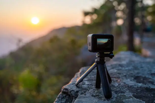 Photo of shoot video pf sunset with action camera