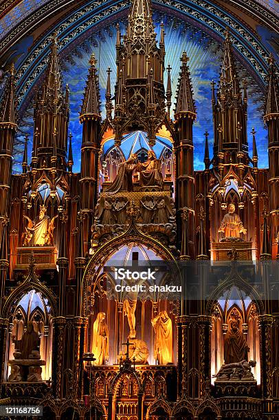 Beautiful Altar Stock Photo - Download Image Now - Notre Dame de Montreal, Altar, Architectural Column