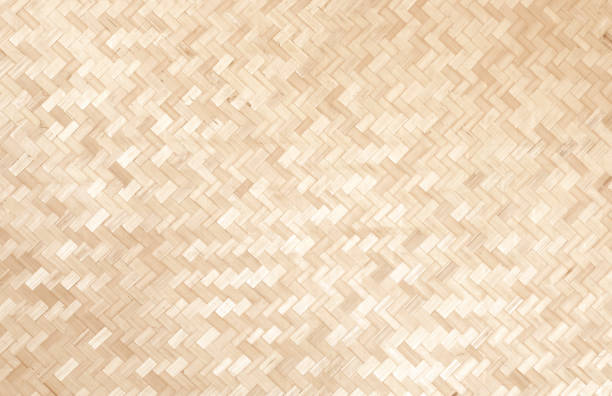 istock Bamboo handicraft weave Thai style pattern nature texture background 1211695837