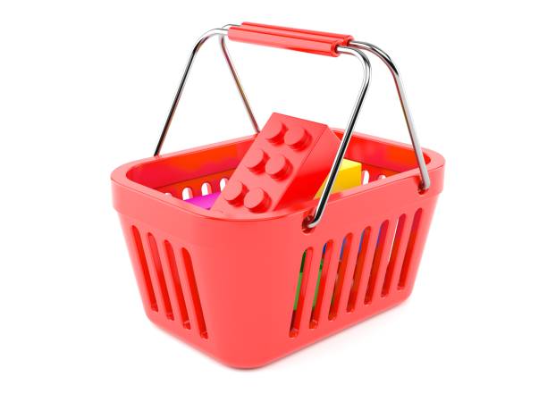 istock Toy blocks inside shopping basket 1211701839