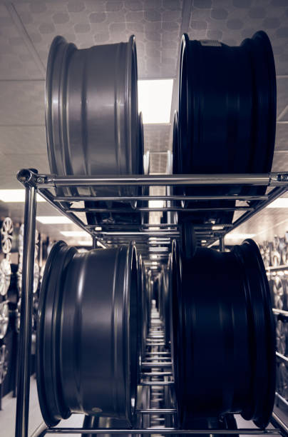 istock Alloy car wheels in a raw 1211703974