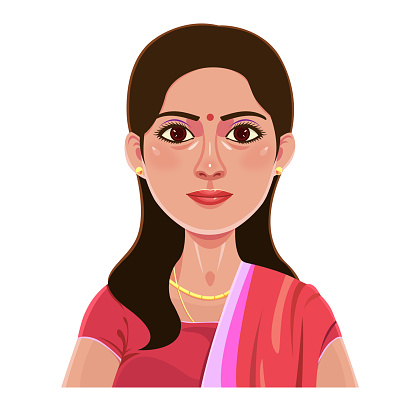 Beauty Young Indian Woman Portraits Expression Face Comic Arab Girl Head  Avatar Cartoon Vector Stock Illustration - Download Image Now - iStock