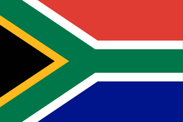 flagge von südafrika - south africa flag africa south african flag stock-grafiken, -clipart, -cartoons und -symbole