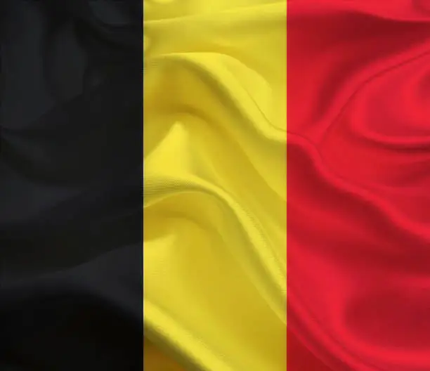 belguim flag satin textile