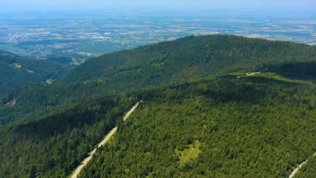 Aerial view of the black forest in Germany