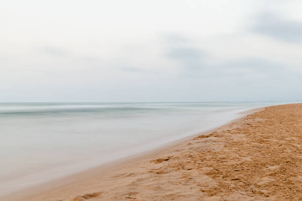 istock Long exposure view of beach in Mediterranean Sea 1211734831