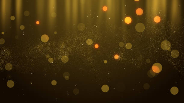 istock gold abstract particle flow award presentation with glitter effect on dark simple elegant fluid background 1211739515
