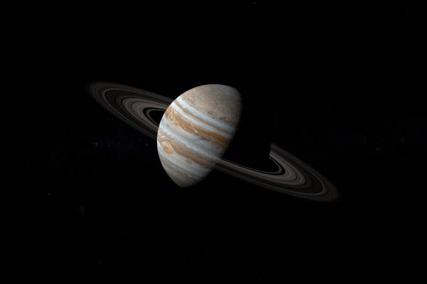 istock Jupiter planet and her rings in the outer space. 3d render 1211739779