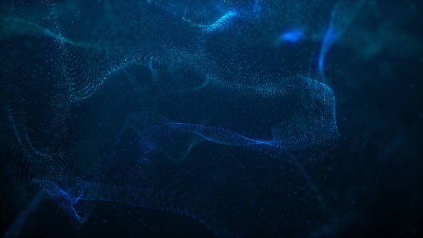 istock beautiful blue particle flow abstract background fluid wavy design element technology, science, music 1211739797