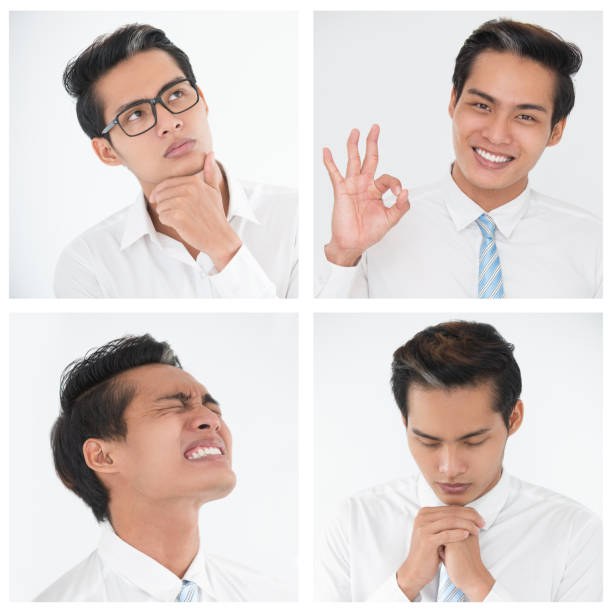 istock Young Asian business leader portrait set 1211744029