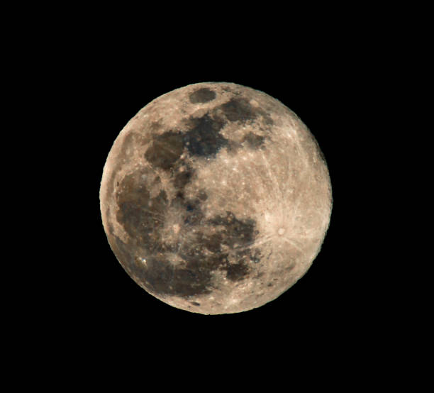 Full moon over Osona in Catalonia