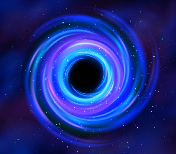 illustrazioni stock, clip art, cartoni animati e icone di tendenza di buco nero nello spazio. illustrazione vettoriale dello spazio astratto - supernova