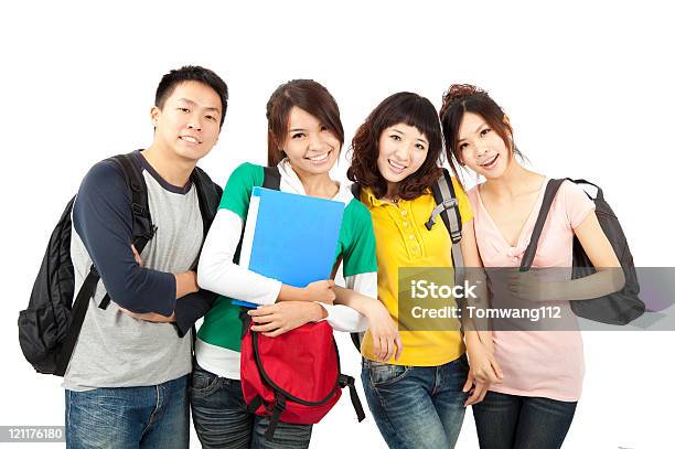 Asian Young Group Stock Photo - Download Image Now - Adult, Asian and Indian Ethnicities, Backpack