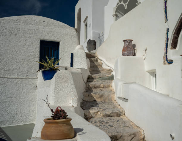 istock Stairs in Santorini town 1211762060