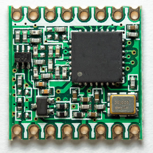 istock Macro photo of PCB on White Background 1211764578