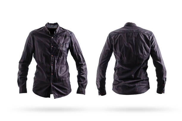 istock black shirt on both sides on a white background 1211766447