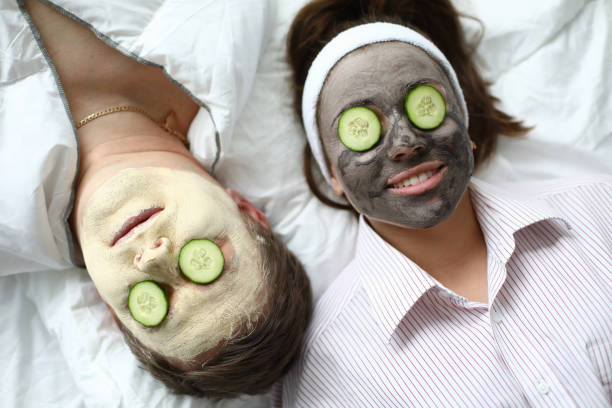 istock Two persons enjoying beauty treatments 1211772316