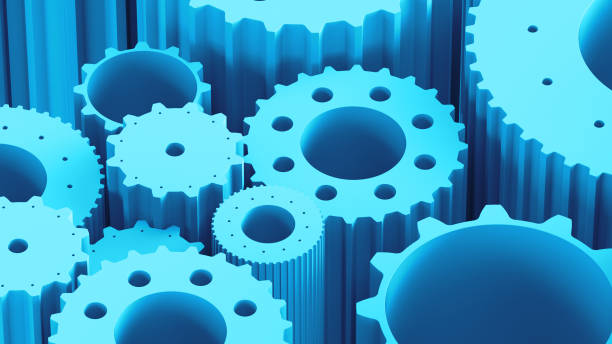 istock 3d render of cogwheels that are stacked together. 1211777443