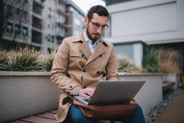 istock Businessman  working outside the office 1211779674
