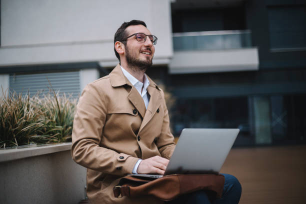 istock Businessman  working outside the office 1211779872