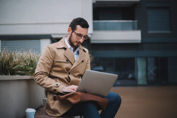 istock Businessman outside the office 1211781306
