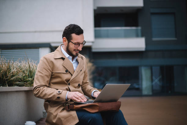 istock Businessman outside the office 1211781340