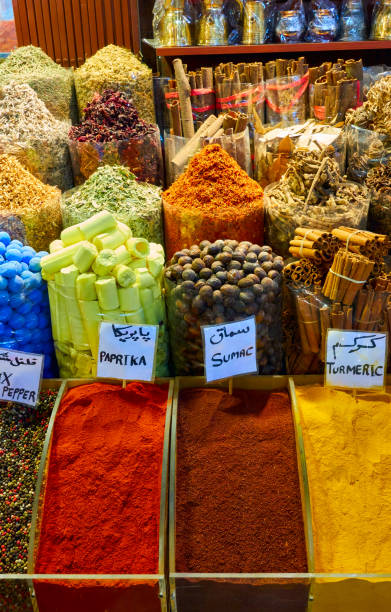istock Various spices and herbs at the market 1211781613