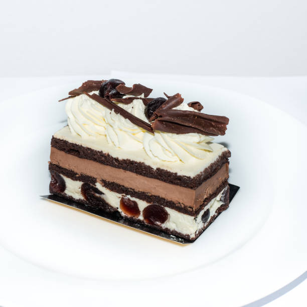 istock Sweet dessert. Chocolate cake with cherries. 1211781760