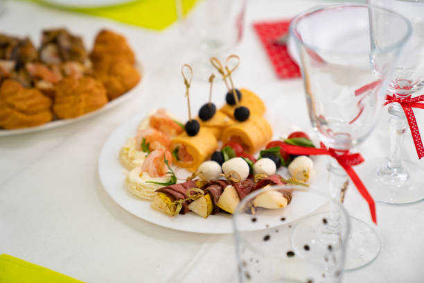 istock snacks on the festive table for the event 1211787754
