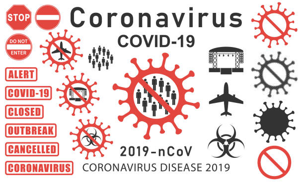 illustrations, cliparts, dessins animés et icônes de forme d’icône de sécurité mers corona virus biohazard. symbole du logo du risque biologique. signe de danger de virus épidémique de contamination. image d’illustration vectorielle. antécédents annulés d’événement de groupe de personnes. cov - restricted area sign