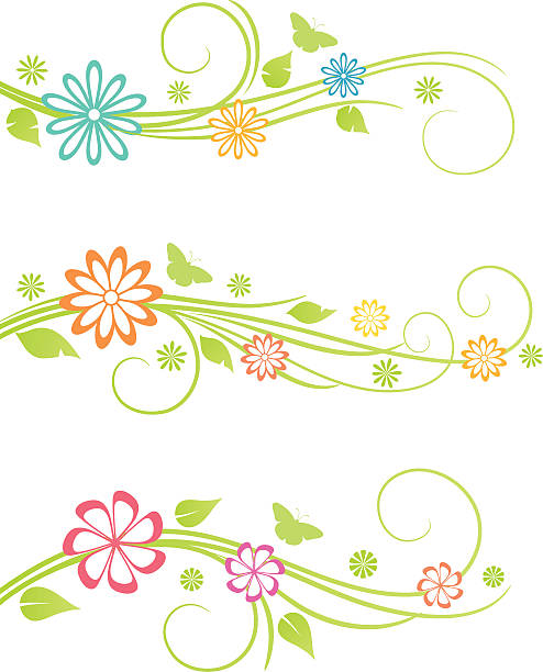 Floral design elements. Vector illustration. vector art illustration